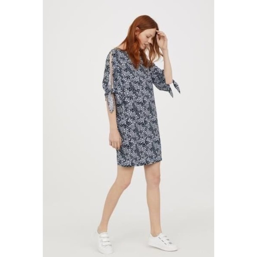 dress shirt floral Dress blue top outfit